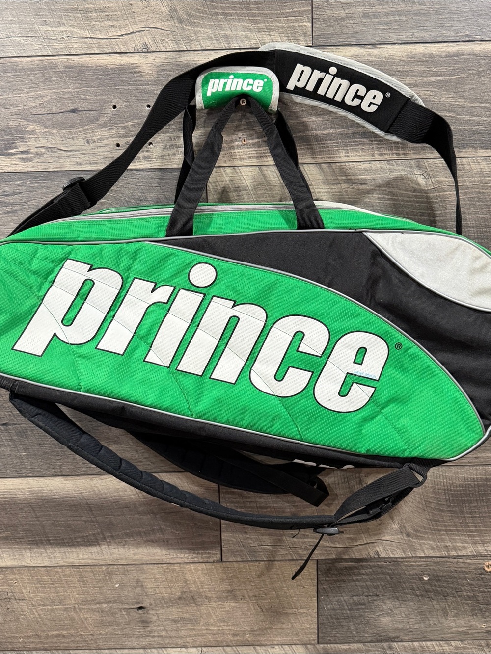 Prince Green & Black Duffel Team Tennis Bag